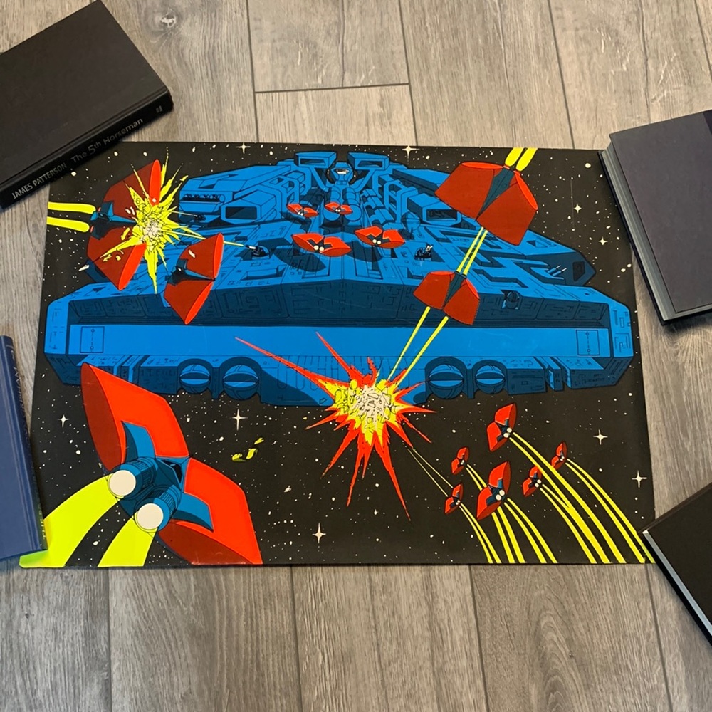 Vintage 1970’s Black Light Outer Space Poster